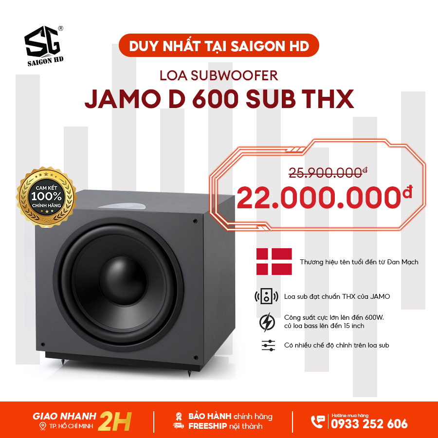 Loa Subwoofer Jamo D 600 Sub THX