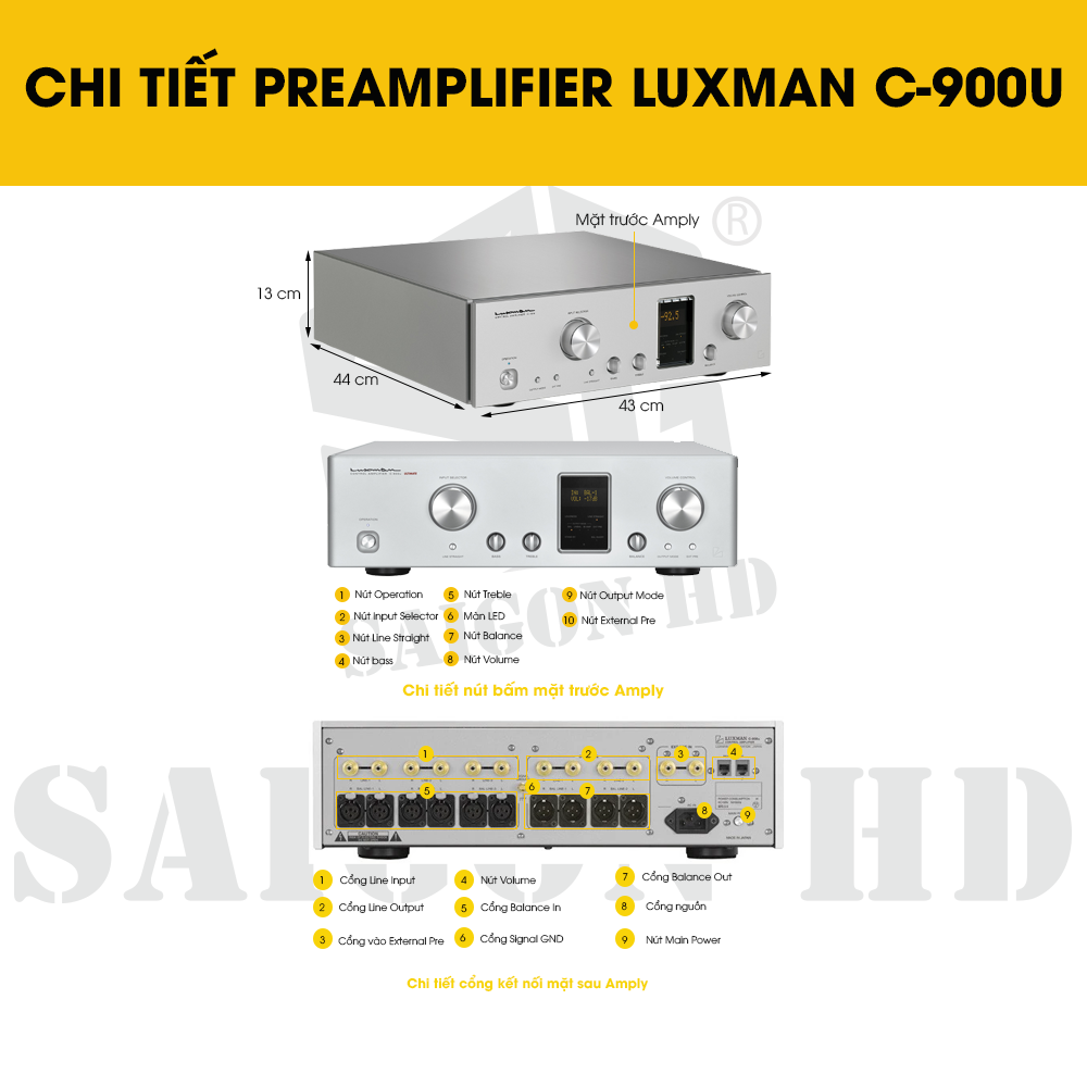 CHI TIẾT PREAMPLIFIER LUXMAN C-900U
