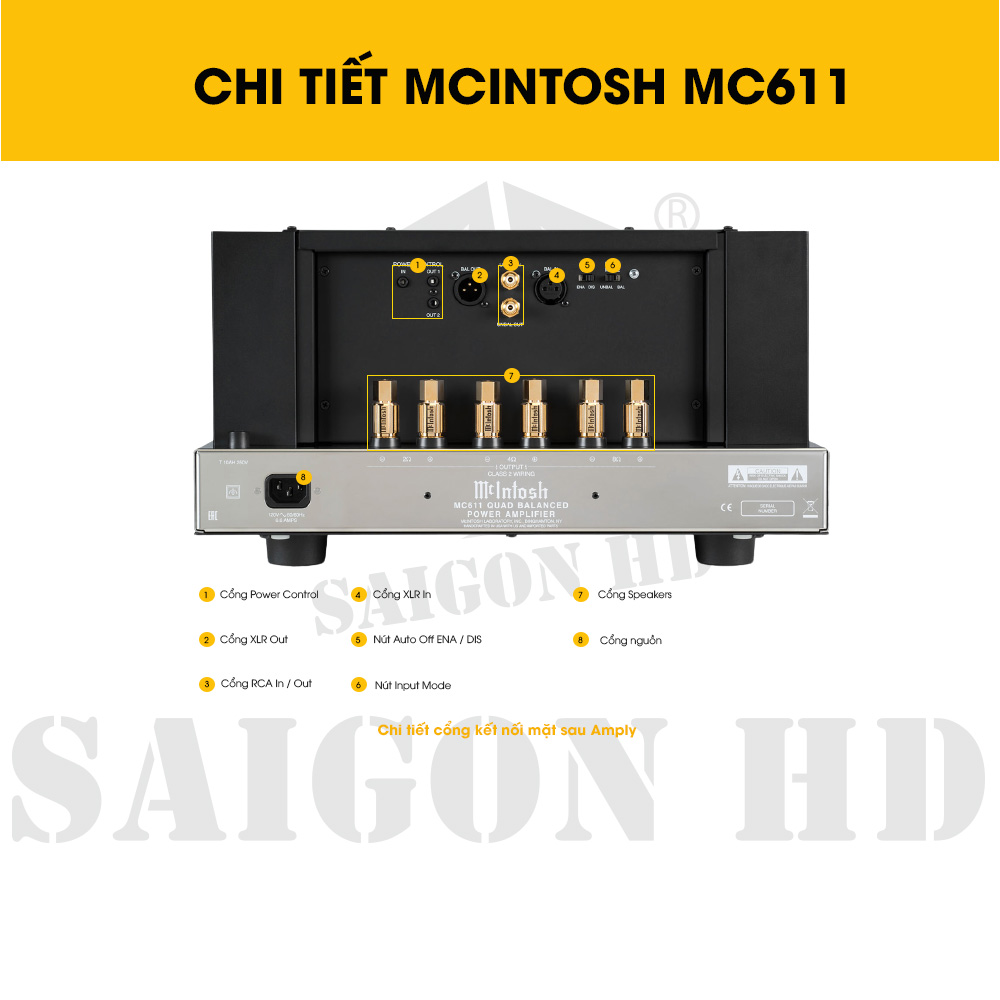 CHI TIẾT THÔNG TIN MCINTOSH MC611