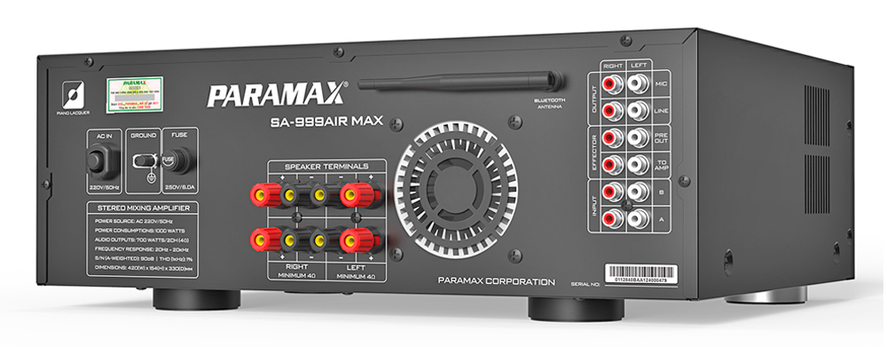 Amply tích hợp SA-999AIR MAX sử dụng biến áp hình xuyến lớn