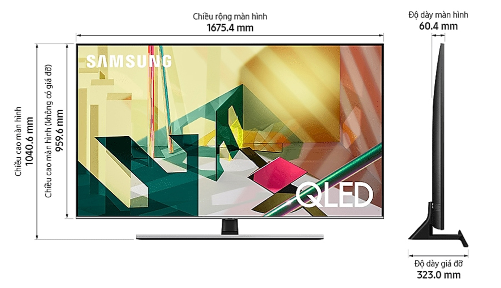 Thiết kế và kích thước của Tivi Samsung 4K QLED