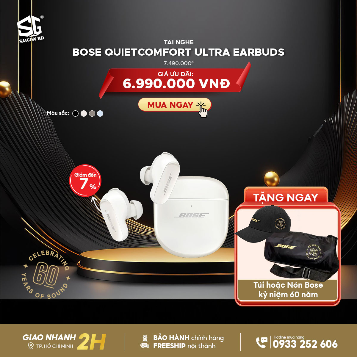 Khuyến Mãi Tai nghe Bose QuietComfort Ultra Earbuds