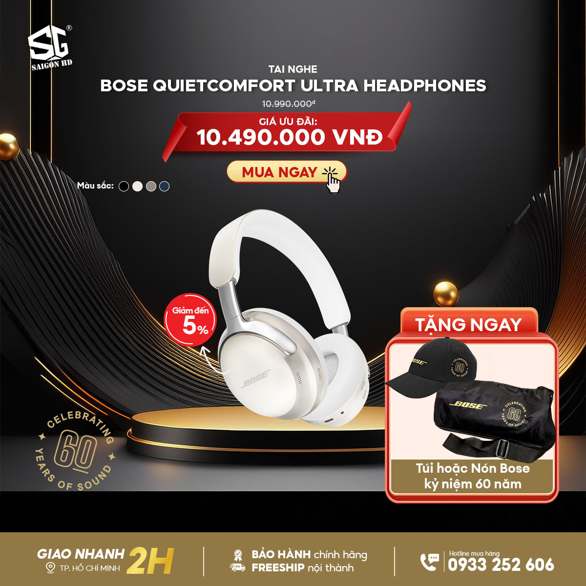 Khuyến Mãi Tai nghe Bose QuietComfort Ultra Headphone