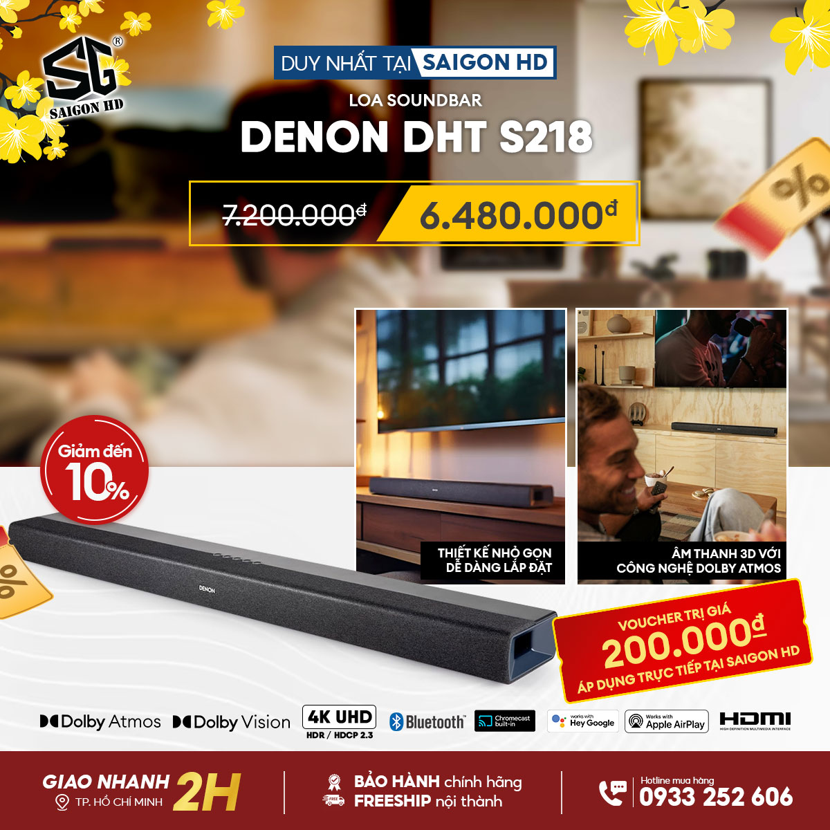 Soundbar Denon DHT-S218