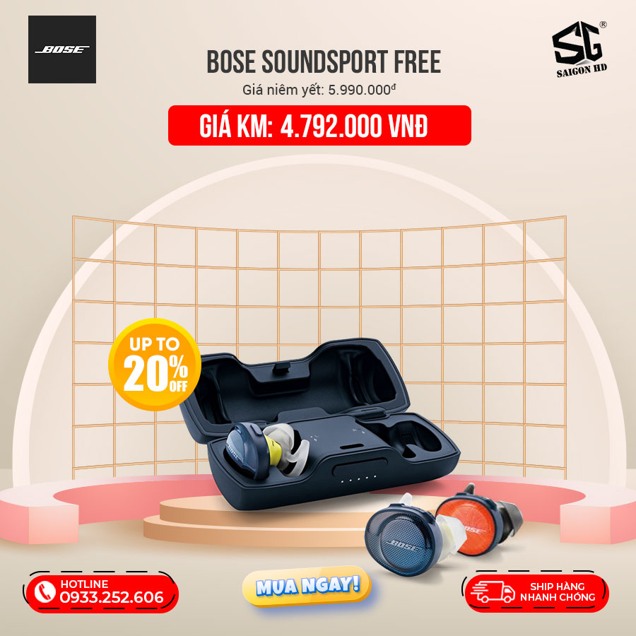 Khuyến mãi tai nghe True Wireless Bose SoundSport Free