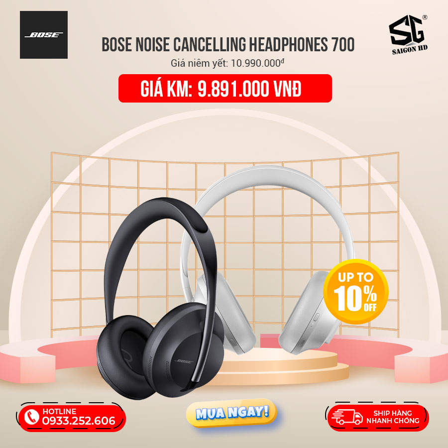 Khuyến mãi tai nghe khử tiếng ồn Bluetooth Bose Noise Cancelling Headphones 700