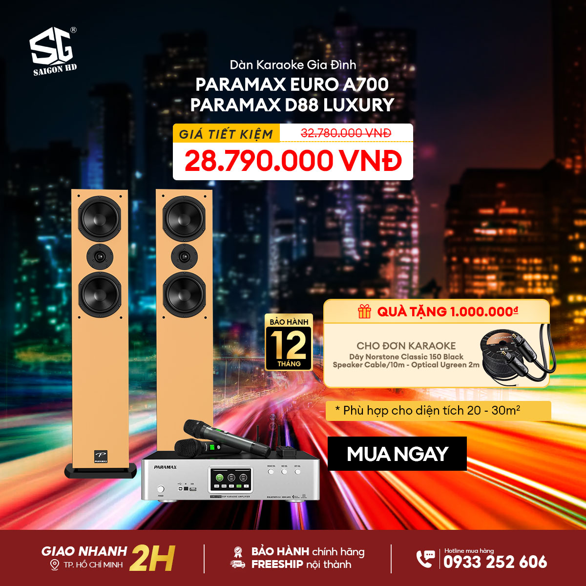 Dàn âm thanh Karaoke Paramax Euro A700 - Paramax D88 Luxury