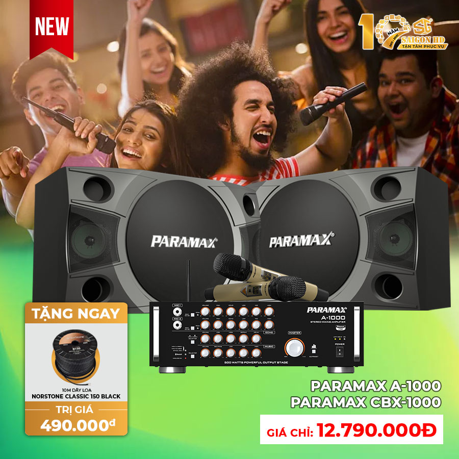 Dàn âm thanh Karaoke gia đình giá rẻ Paramax CBX-1000