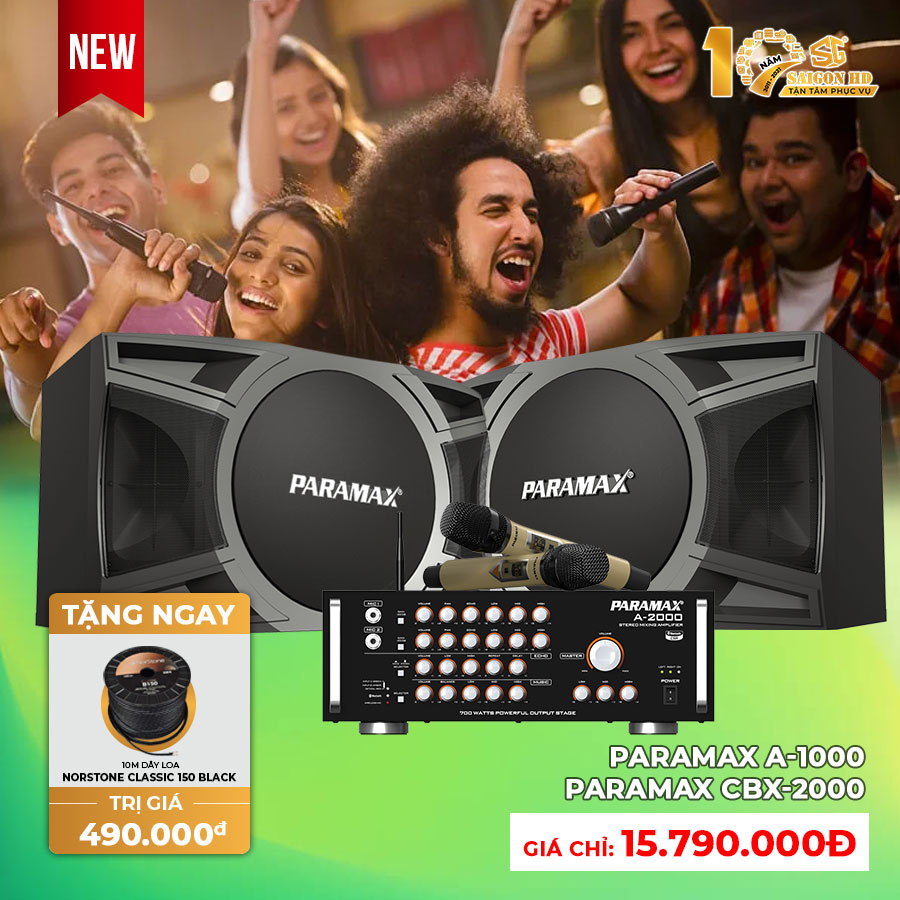 Dàn âm thanh Karaoke gia đình giá rẻ Paramax CBX-2000