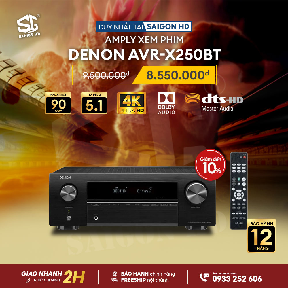 Amply xem phim Denon AVR-X250BT