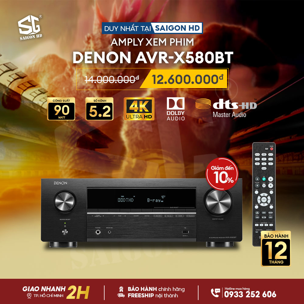 Amply xem phim Denon AVR-X580BT