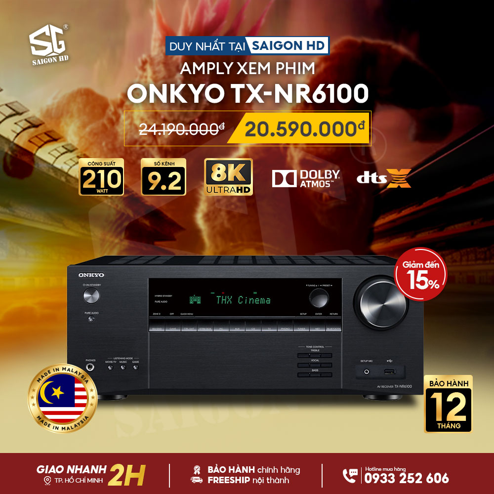 Amply xem phim Onkyo TX-NR6100 