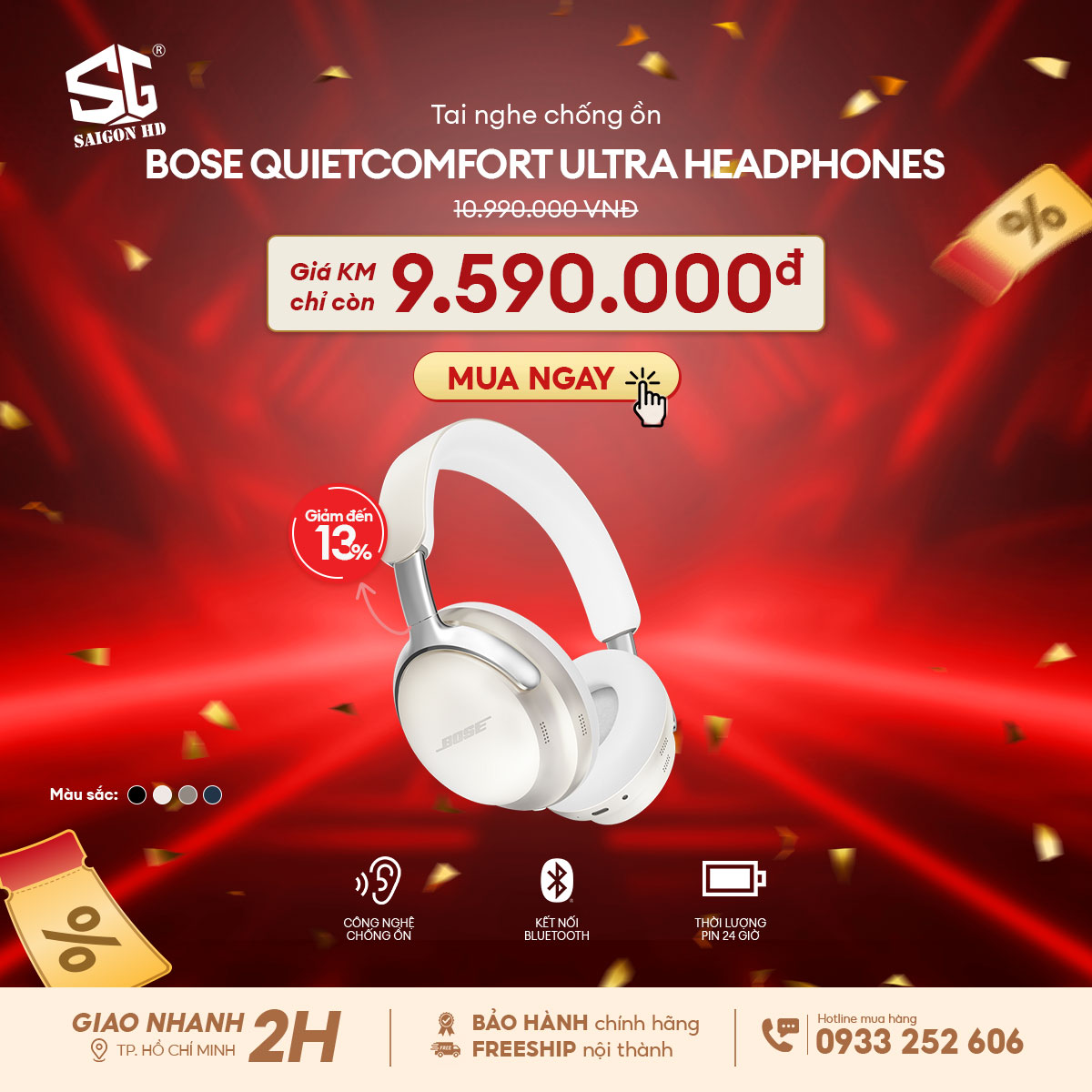 Khuyến mãi Tai nghe Bose Quietcomfort Ultra Headphones