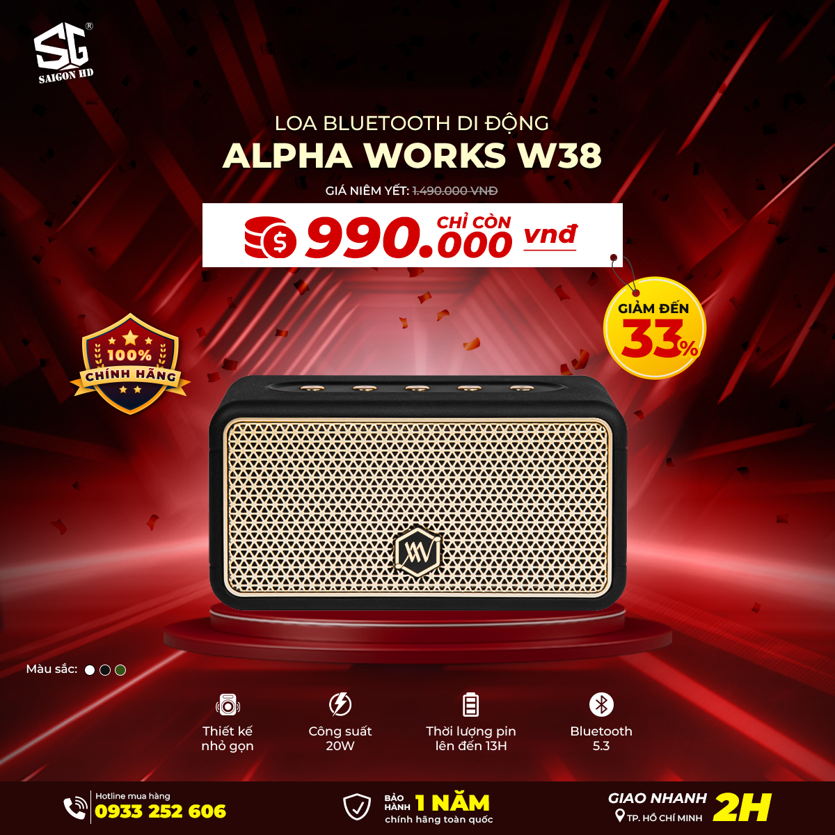 Loa Bluetooth Alpha Works W38