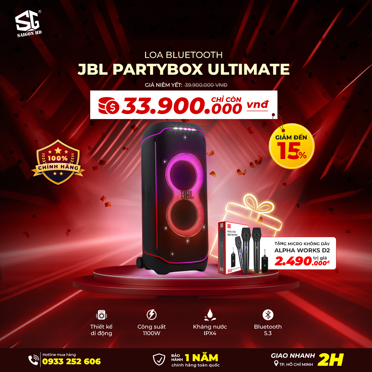 Loa bluetooth JBL PartyBox Ultimate