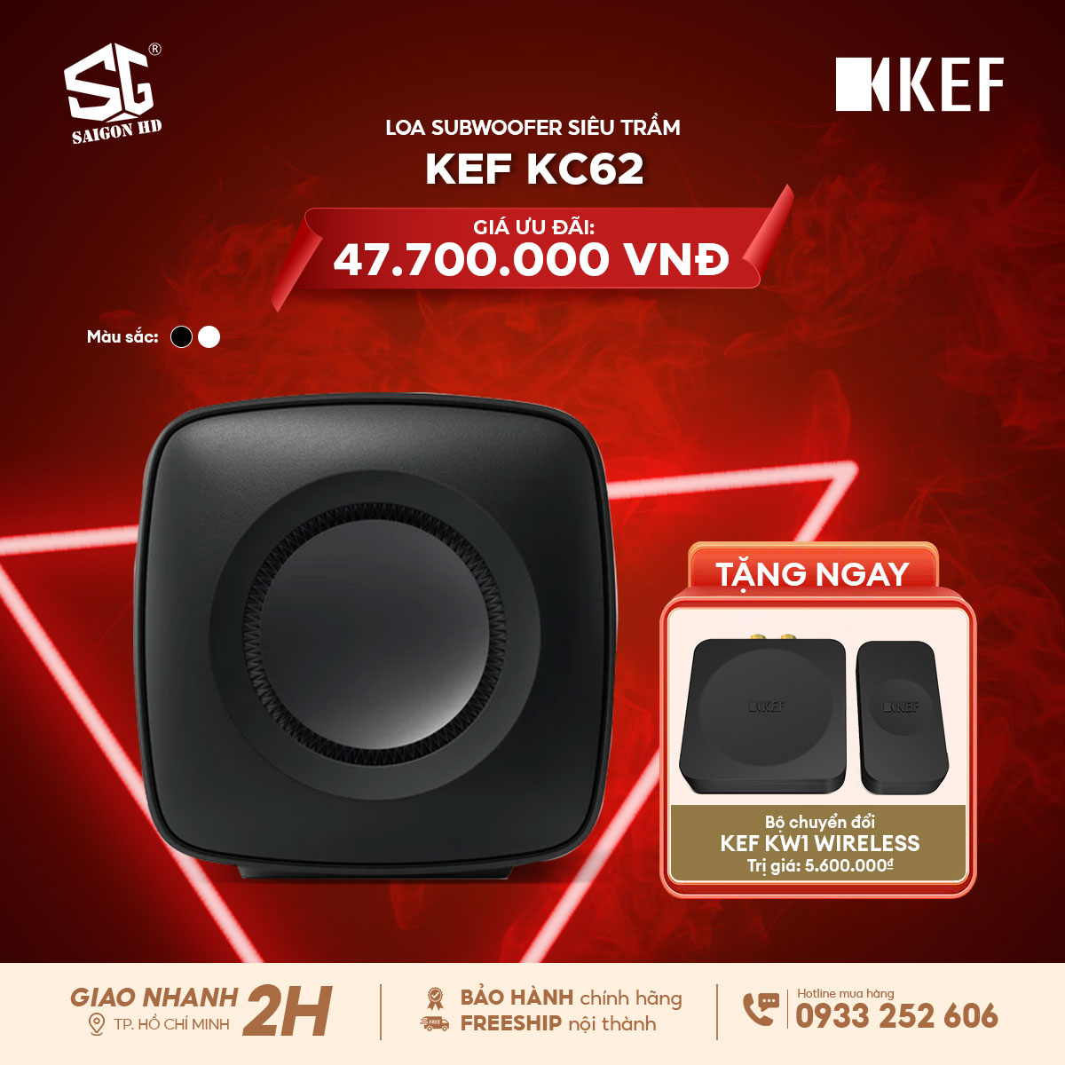 Khuyến mãi mua Loa siêu trầm KEF KC62