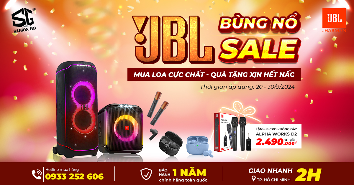 JBL Bùng Nổ Sale – Mua Loa Cực Chất, Quà Tặng Xịn Hết Nấc