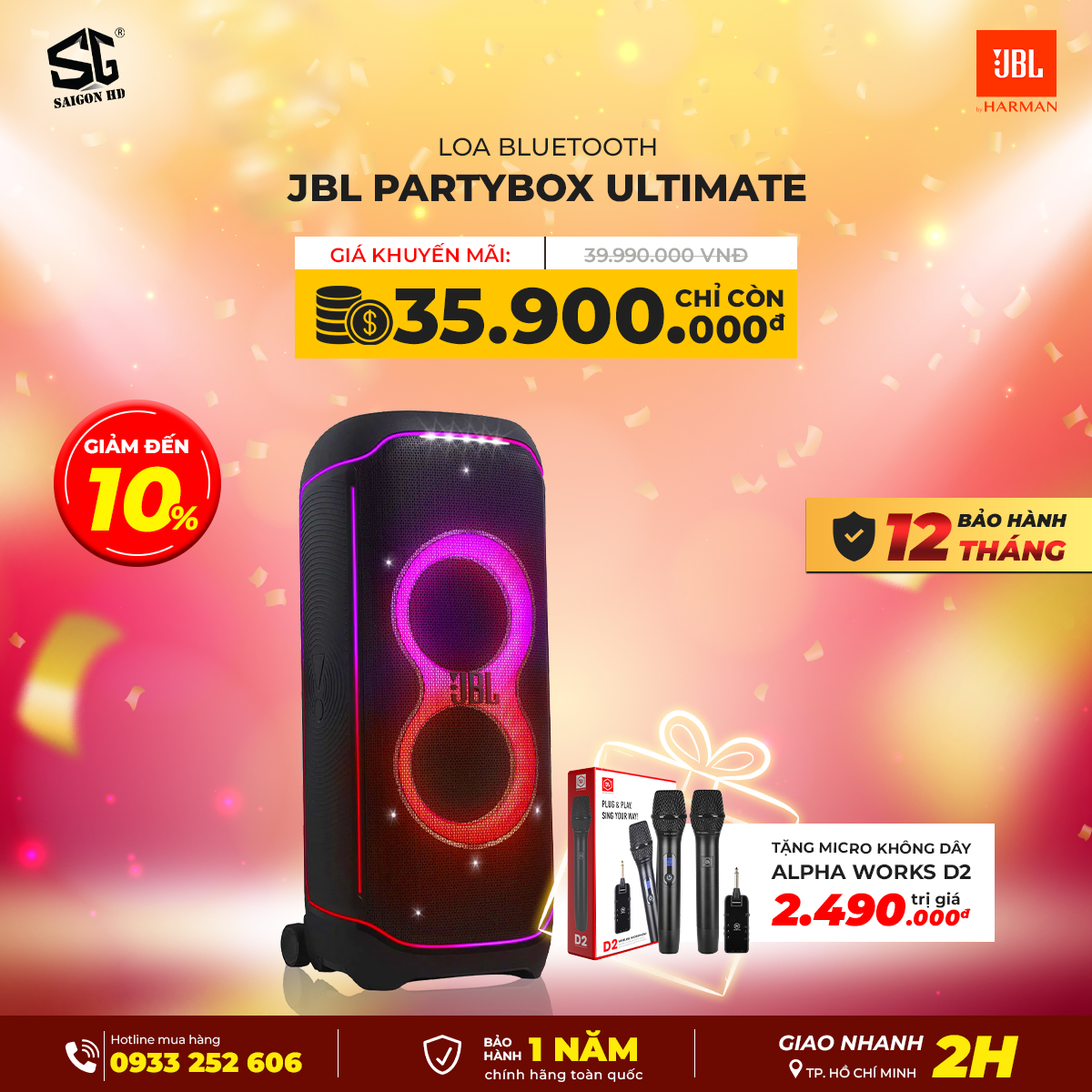 Loa Blutetooth JBL PartyBox Ultimate