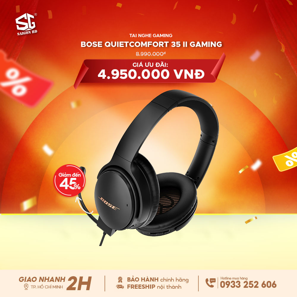 Khuyến mãi 2/9 loa tai nghe Bose QuietComfort 35 II Gaming