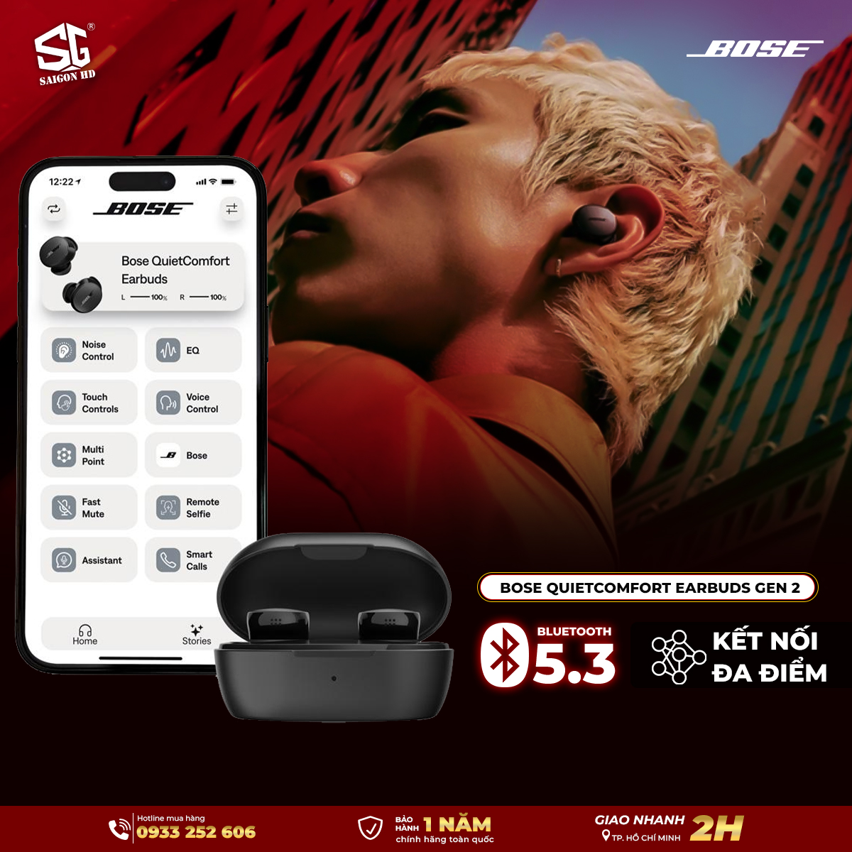 Mua tai nghe Bose QuietComfort Earbuds Gen 2 - Nhận ngay Voucher 200.000đ