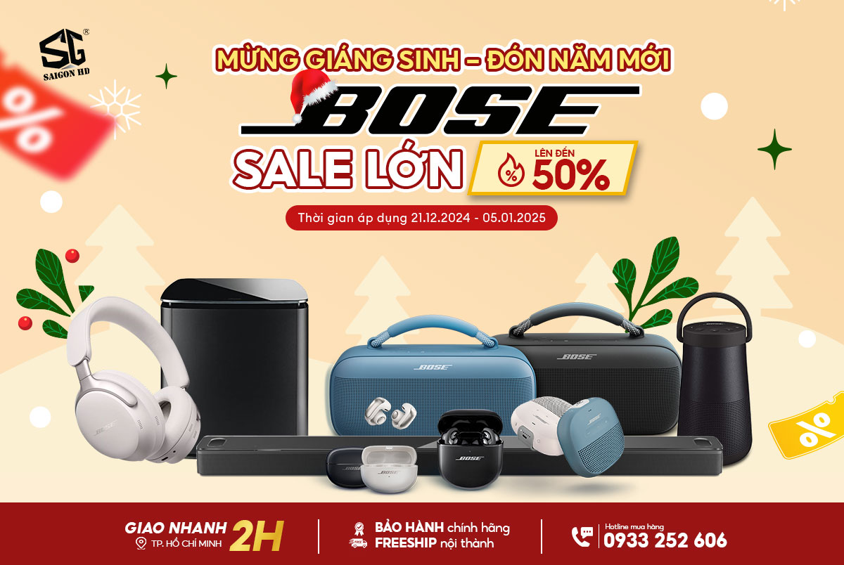 Mừng Giáng sinh rộn ràng - Đón Năm mới hứng khởi: Bose sale lớn tới 50%!