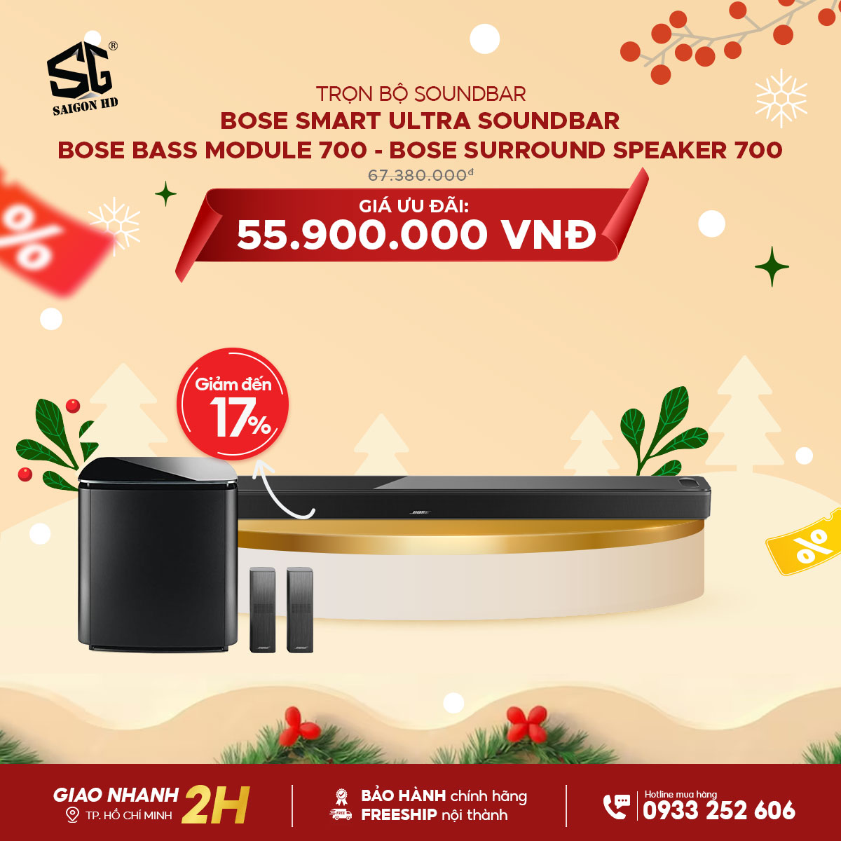 Trọn bộ SoundBar Ultra + Bass Module 700 + Loa Surround 700