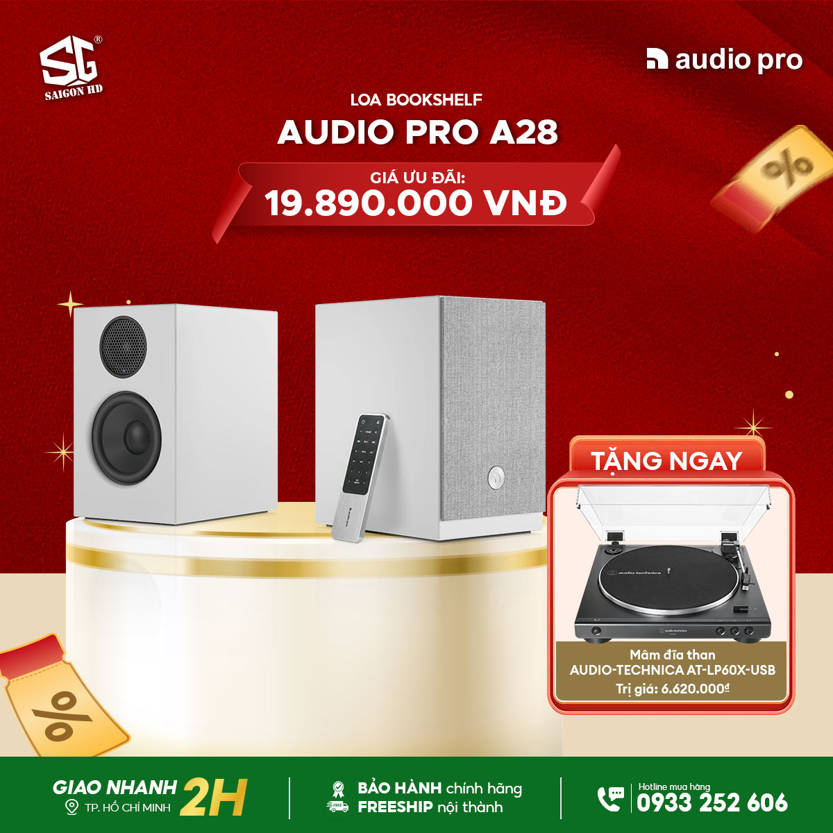 Khuyến mãi Mua Loa Bookshelf Audio Pro A28