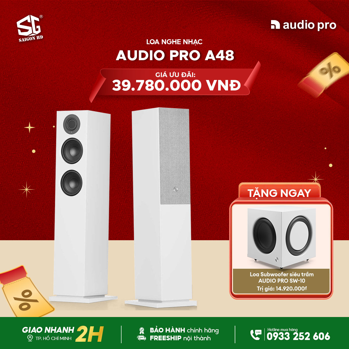 Khuyến mãi Mua Loa nghe nhạc Audio Pro A48