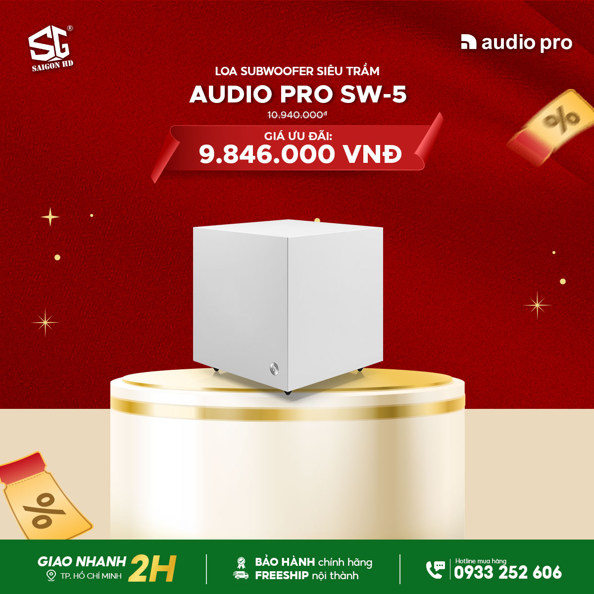 Khuyến mãi Mua Loa siêu trầm Audio Pro SW-5