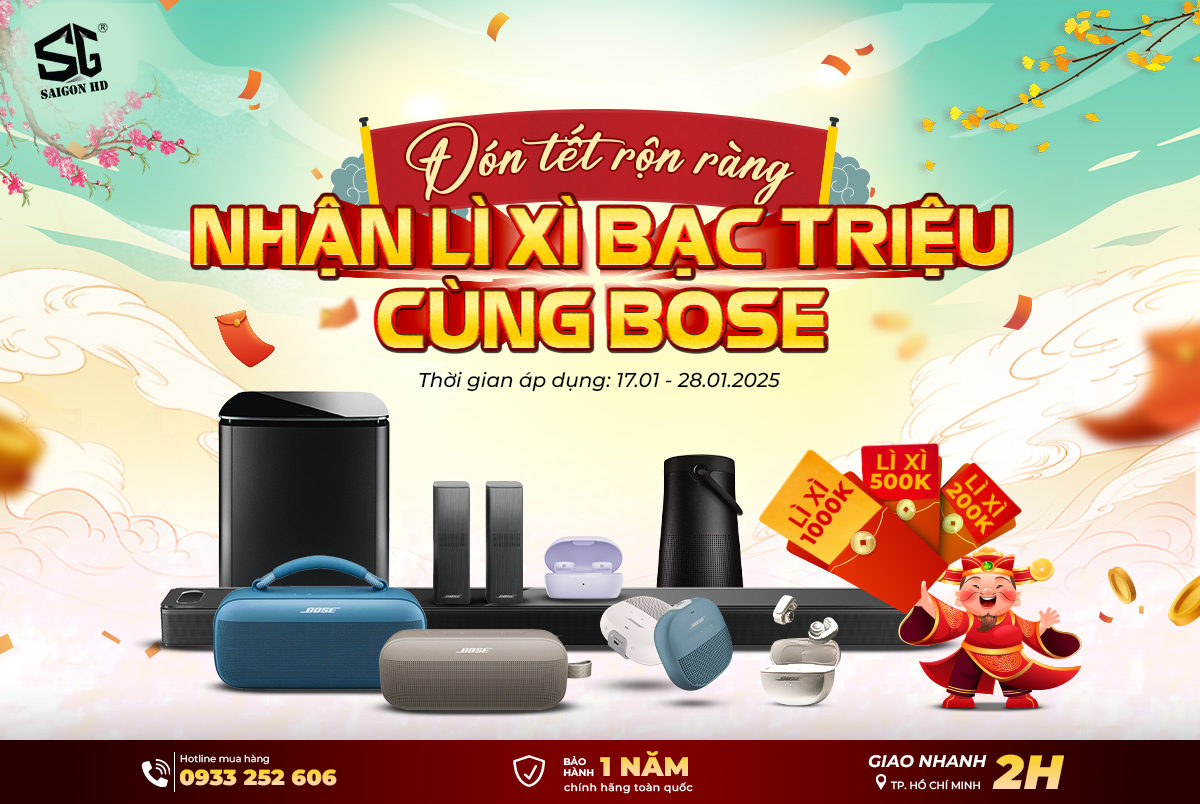 Tết đến Xuân về: Loa & Tai nghe Bose giảm giá đến 15%