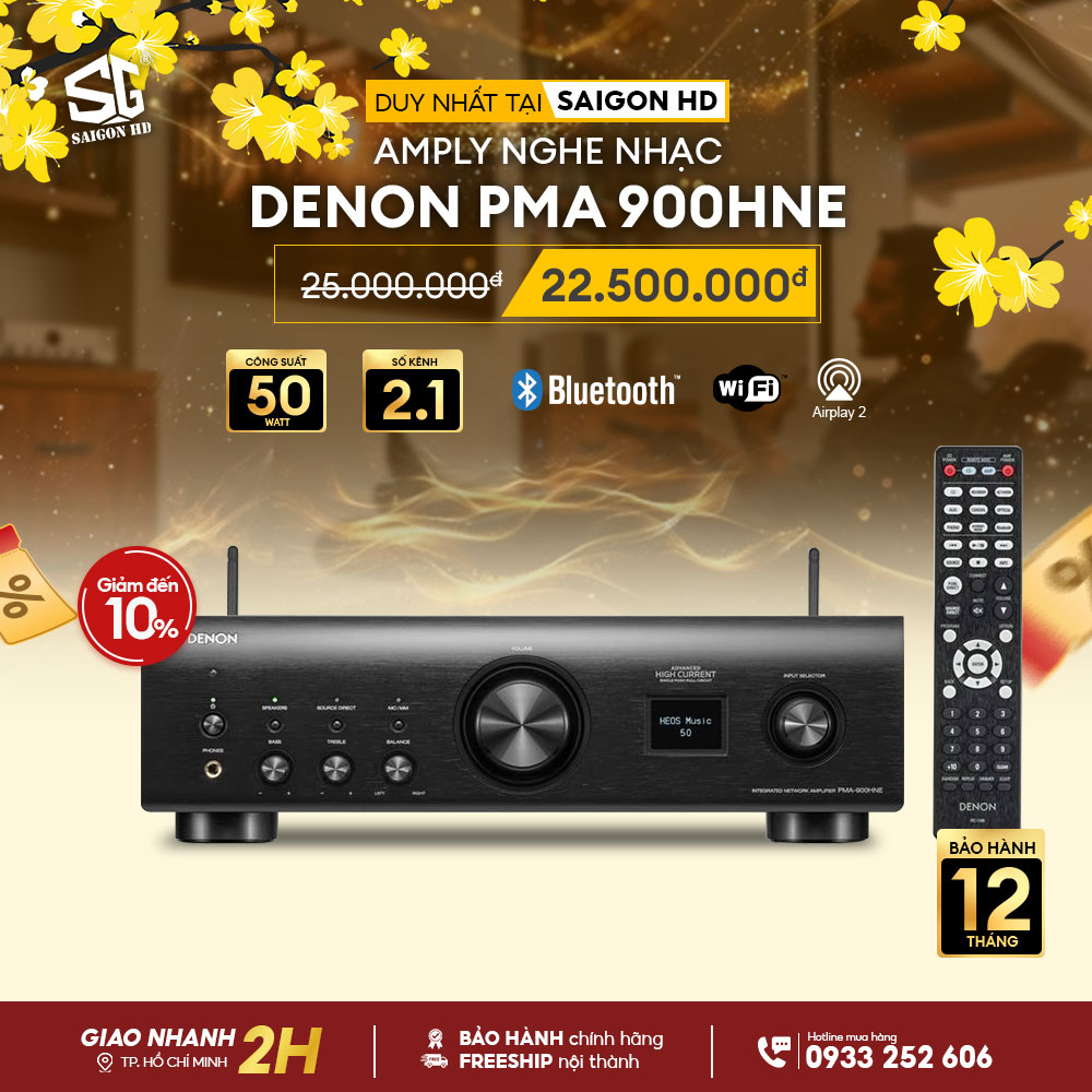  Khuyến mãi Amply nghe nhạc Denon PMA 900HNE