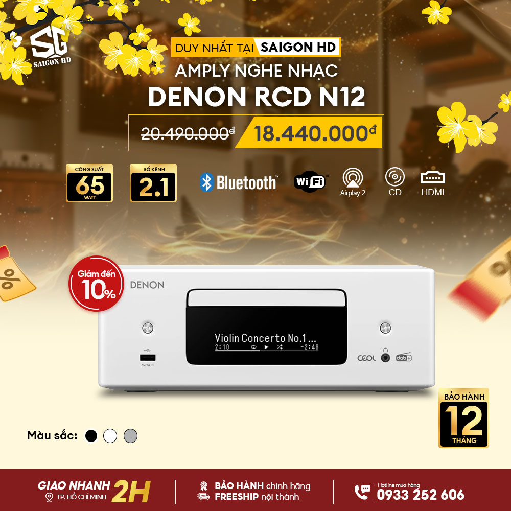 Khuyến mãi Amply nghe nhạc Denon RCD N12