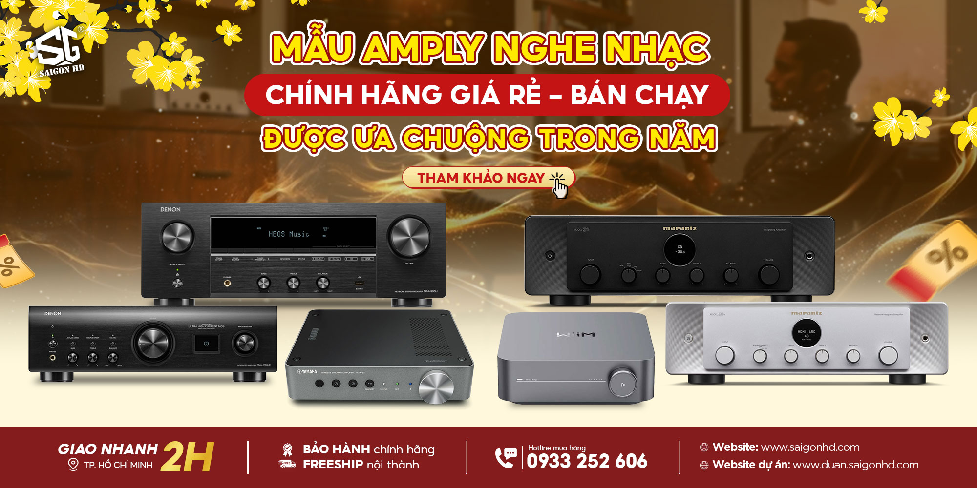 Top 10 Amply nghe nhạc giảm giá tưng bừng mừng đón năm mới