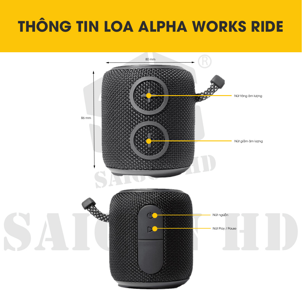 THÔNG TIN CHI TIẾT LOA ALPHA WORKS RIDE