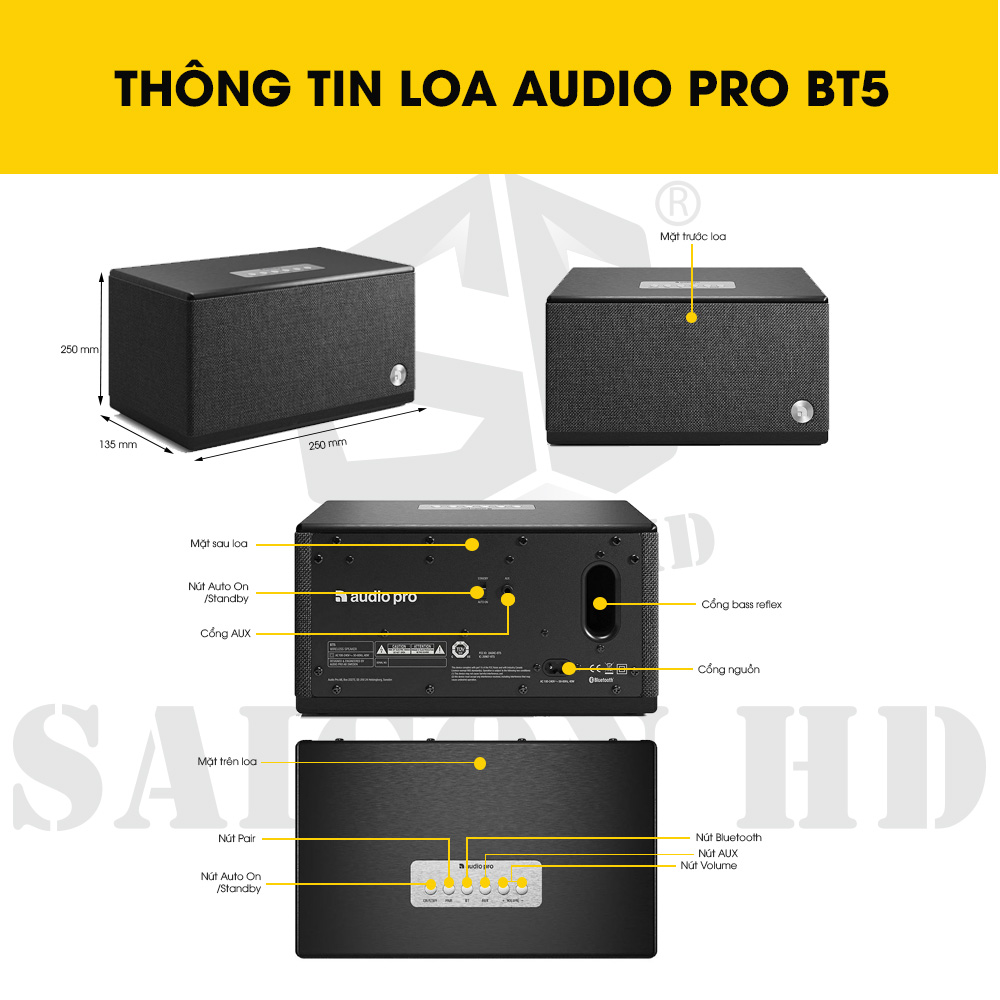 THÔNG TIN CHI TIẾT LOA AUDIO PRO BT5