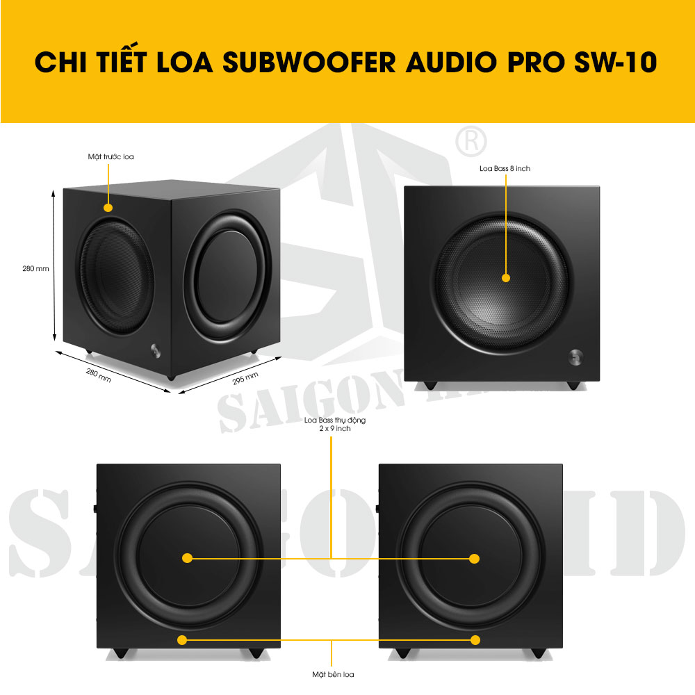 CHI TIẾT THÔNG TIN LOA SUBWOOFER AUDIO PRO SW-10