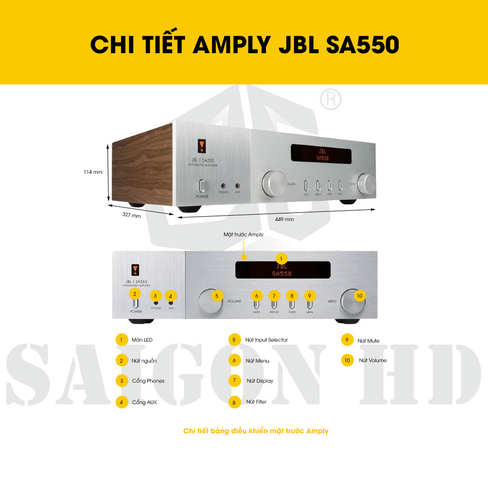 CHI TIẾT THÔNG TIN AMPLY JBL SA550