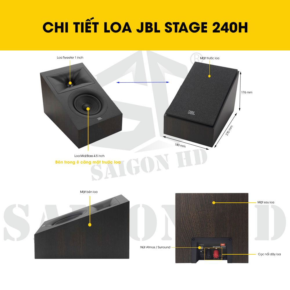 CHI TIẾT THÔNG TIN JBL STAGE 240H