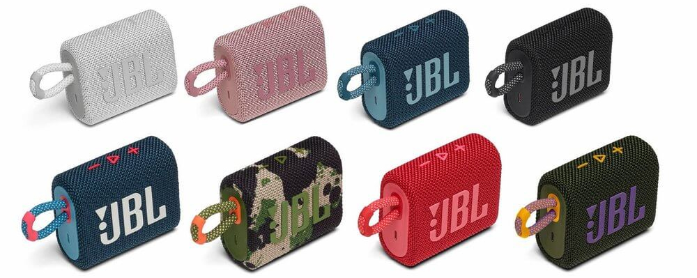 JBL Go 3 có nhiều phiên bản màu cho bạn thỏa thích lựa chọn