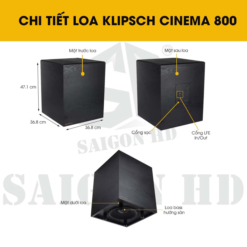 CHI TIẾT THÔNG TIN LOA KLIPSCH CINEMA 800