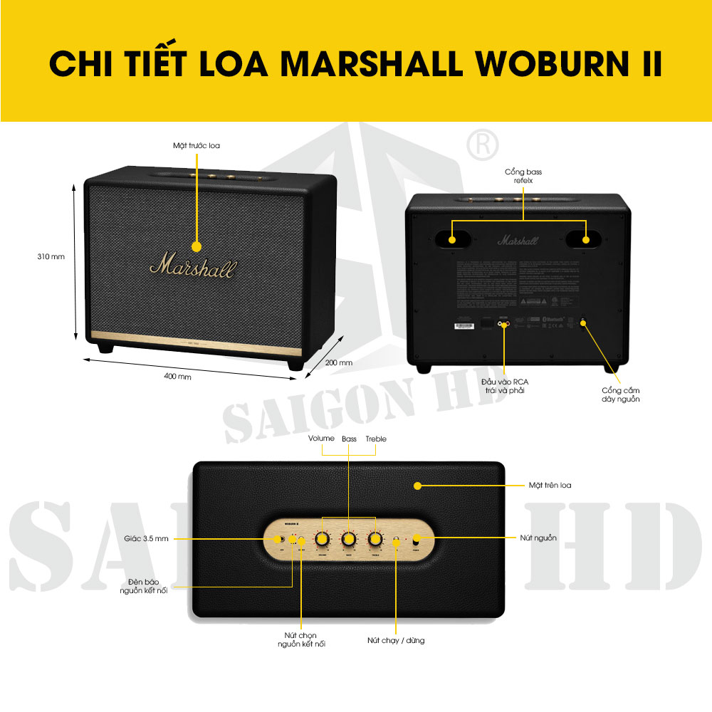 CHI TIẾT THÔNG TIN LOA MARSHALL WOBURN II