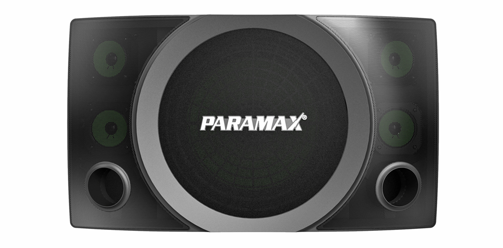 Thiết kế mặt trước của loa Paramax MK-S2000 với các đường nét dứt khoát, khỏe khoắn