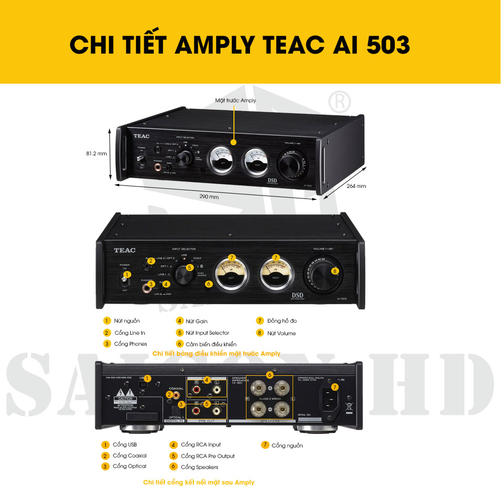 CHI TIẾT AMPLY TEAC AI 503