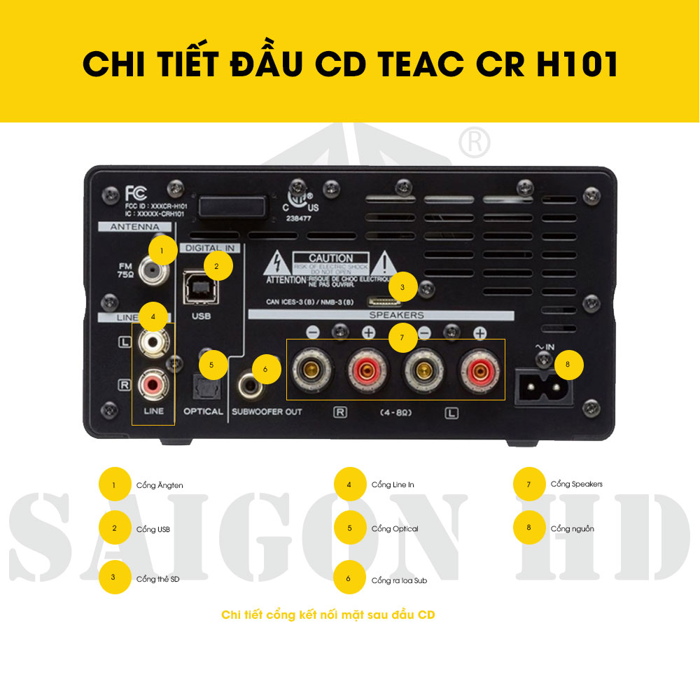 CHI TIẾT ĐẦU CD TEAC CR H101