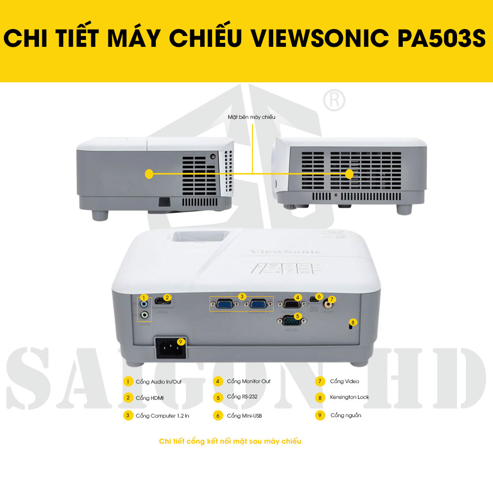 CHI TIẾT THÔNG TIN MÁY CHIẾU VIEWSONIC PA503S