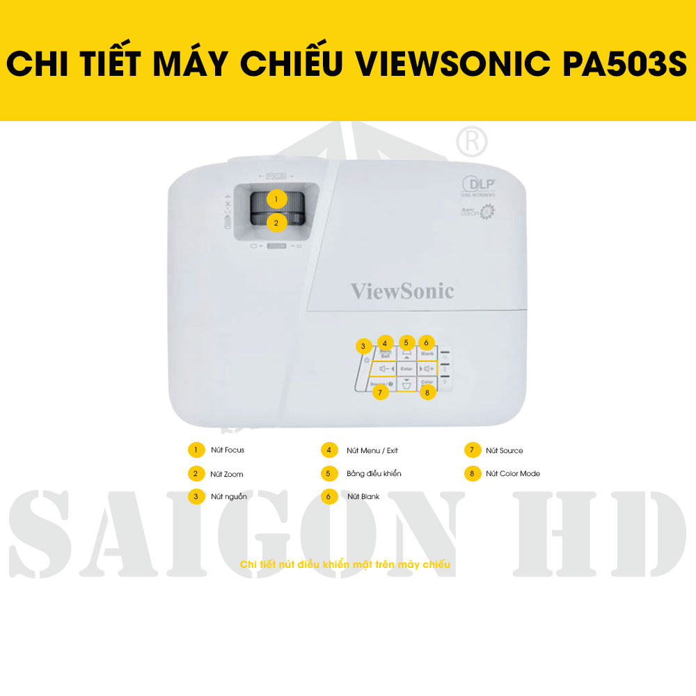 CHI TIẾT THÔNG TIN MÁY CHIẾU VIEWSONIC PA503S