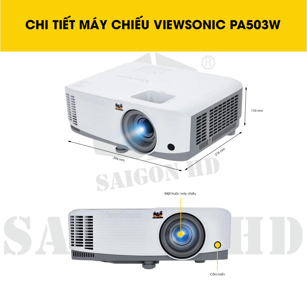 CHI TIẾT MÁY CHIẾU VIEWSONIC PA503W