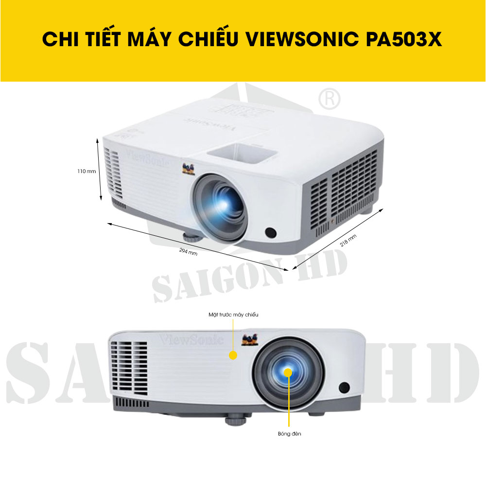 CHI TIẾT MÁY CHIẾU VIEWSONIC PA503X