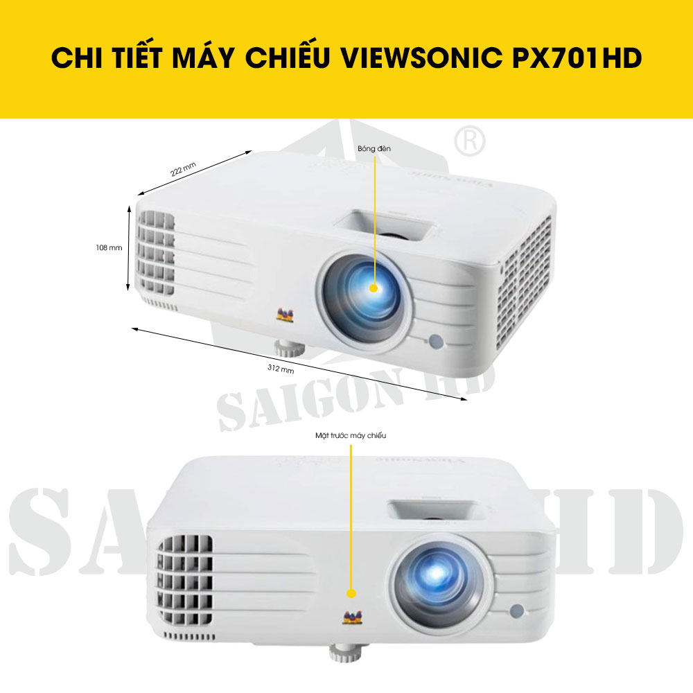 CHI TIẾT THÔNG TIN MÁY CHIẾU VIEWSONIC PX701HD