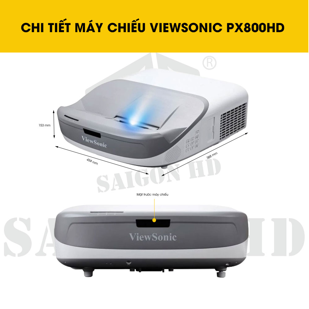 CHI TIẾT THÔNG TIN MÁY CHIẾU VIEWSONIC PX800HD